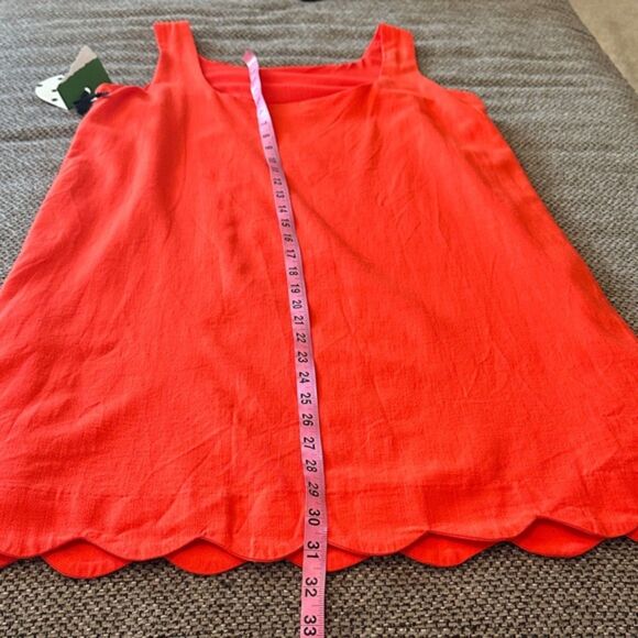 Kate Spade for Target Vibrant Red Scalloped Linen Dress Womens S Oversized NWT - Picture 13 of 13
